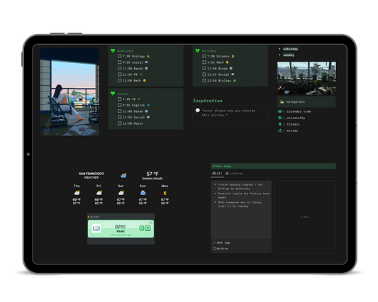 Aesthetic Green School Planner 💚