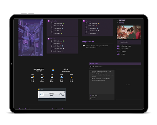 Aesthetic Purple School Planner 💜