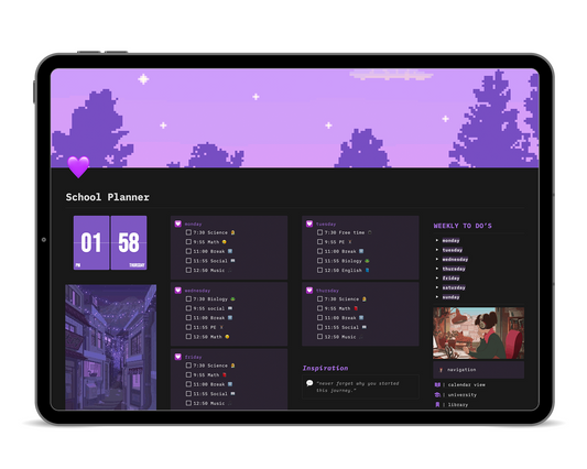 Aesthetic Purple School Planner 💜