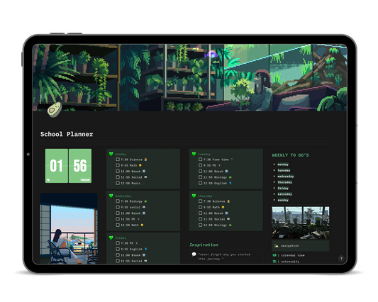 Aesthetic Green School Planner 💚